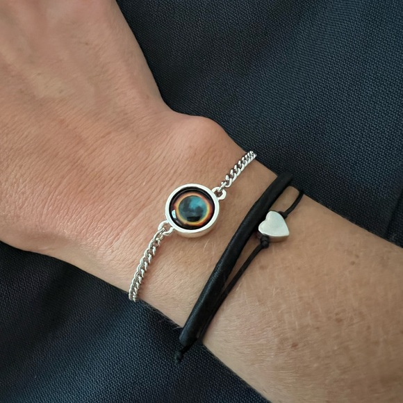 Moon Glow Pallene Bracelet In Silver - Solar Eclipse - Picture 3 of 3